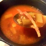ナスのアラビアータ風スープ